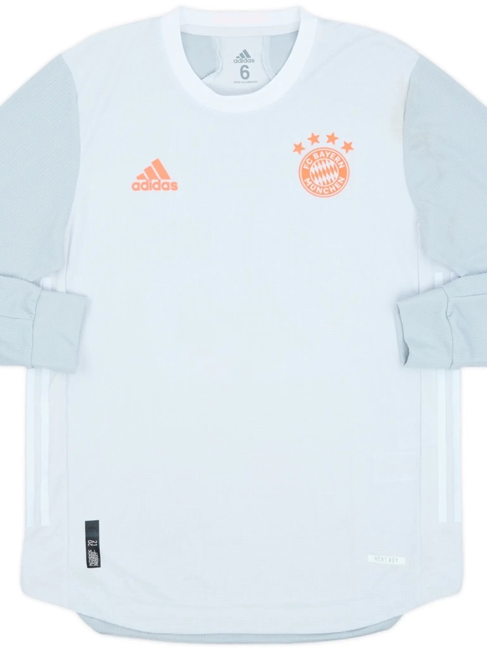 RARE Adidas FC Bayern München L/S GK Jersey White Ice Blue HEAT.RDY NWT Size 4